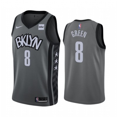 NikeBrooklyn Nets #8 Jeff Green Gray Youth NBA Swingman Statement Edition Jersey